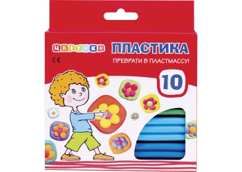 Набор пластики для лепки "Цветик" (10 цветов) 200 гр